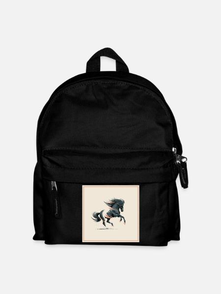 Pferd - Kinder Rucksack - Schwarz