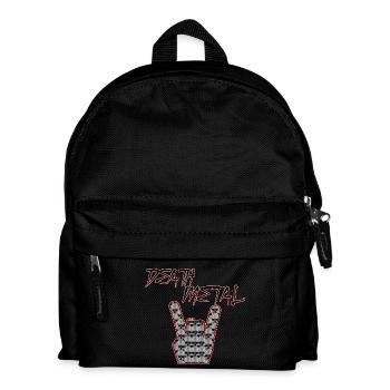Death Metal Skull Hand Pommesgabel  - Kinder Rucksack - Schwarz - Vorne