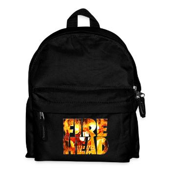 Feuerkopf lettering made of flames - Kids' Backpack - black - Front