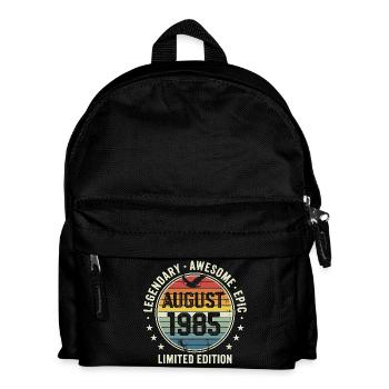 Legendäres Retro-Vintage-Jubiläum im August 1985 - Kinder Rucksack - Schwarz - Vorne