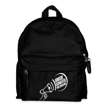 Grosse Schwester Vom Schulkind – Schulanfang - Kinder Rucksack - Schwarz - Vorne