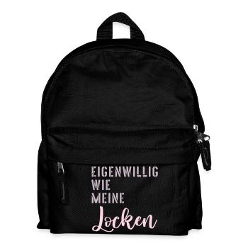 Haare Locken Eigenwillig - Kinder Rucksack - Schwarz - Vorne