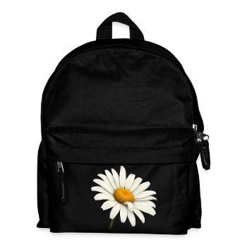 Weiße Margeritenblüte Natur Blumen Design  - Kinder Rucksack - Schwarz - Vorne