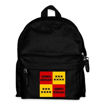 Siebenbürgen Quadrat Muster - Kinder Rucksack - Schwarz - Vorne