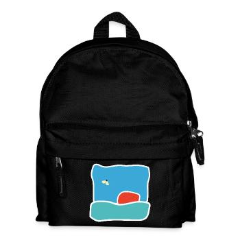 Midge in flight – flying insect - Kids' Backpack - black - Front