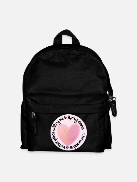 Pastellherz Liebe - Kinder Rucksack - Schwarz