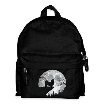 Pekingese Full Moon - Peke Dog Mom Dad Lap Dog - Kids' Backpack - black - Front