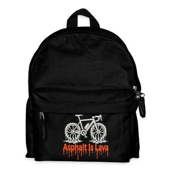 Asphalt Is Lava Bike - Kids' Backpack - black - Front