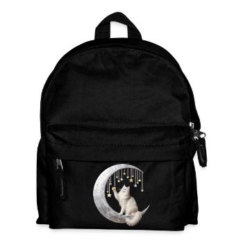 Moon Cat and Stars - Kids' Backpack - black - Front