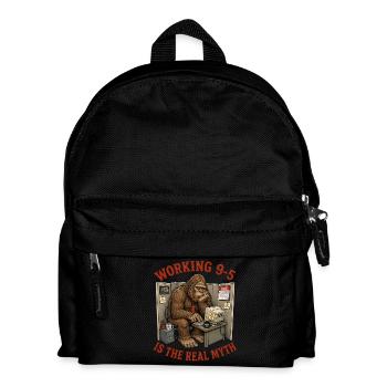 Bigfoot Sasquatch Office Worker Myth - Kids' Backpack - black - Front