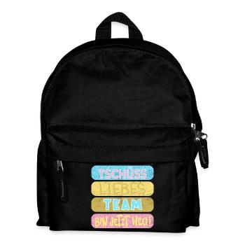 Abschied Liebes Team - Kinder Rucksack - Schwarz - Vorne