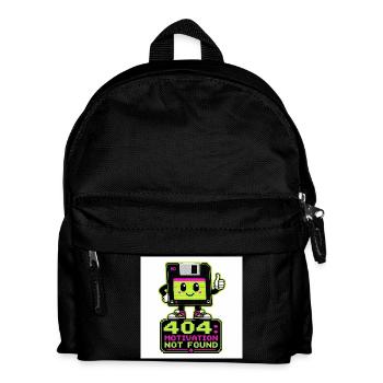 Retro 404 Motivation not found - Kids' Backpack - black - Front