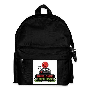 Game Over Touch Grass Pixel - Kids' Backpack - black - Front