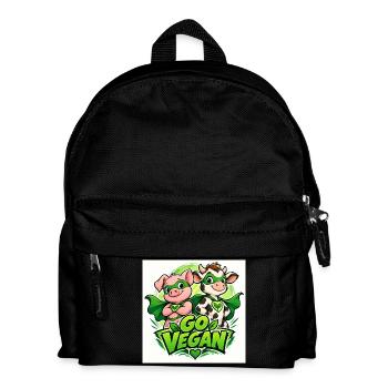 Go vegan superheroes - Kids' Backpack - black - Front