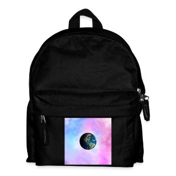 Earth globe in pastel nebula - Kids' Backpack - black - Front