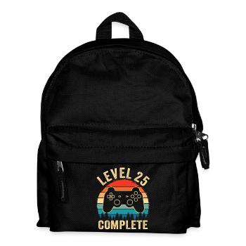 Level 25 complete – 25th anniversary gift - Kids' Backpack - black - Front