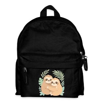 Cute Sloths: Cuddling in the Pastel Jungle - Kids' Backpack - black - Front