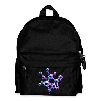 Liquid Metal Molecule Art - Kids' Backpack - black - Front
