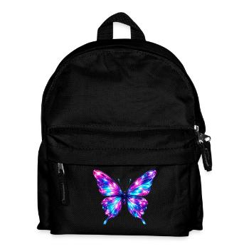 Glossy Metallic Butterfly - Kids' Backpack - black - Front