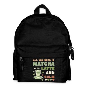 Matcha Latte Calm Design - Kids' Backpack - black - Front