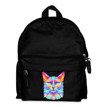 Geometric Cat Burst - Kids' Backpack - black - Front