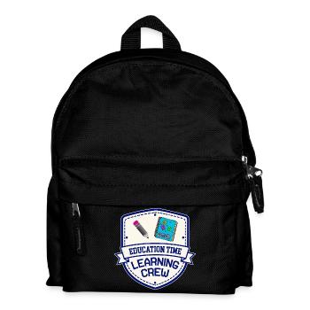Education Time | Learning Crew Shirt - Kids' Backpack - black - Front