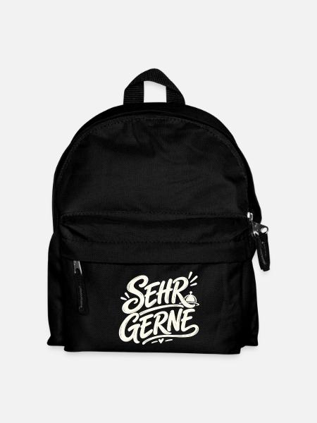Sehr gerne - Kinder Rucksack - Schwarz