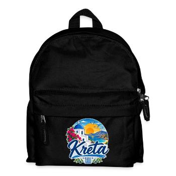 Kreta – Sonne, Meer & Griechenland - Kinder Rucksack - Schwarz - Vorne