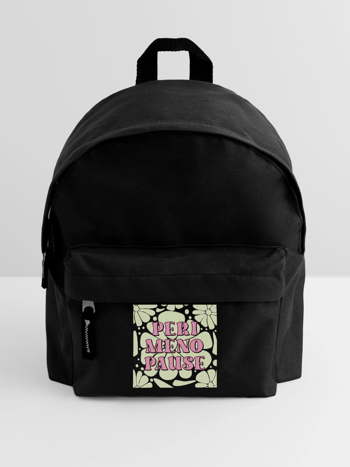 Blumen Frauen Perimenopause - Kinder Rucksack - Schwarz - Vorne