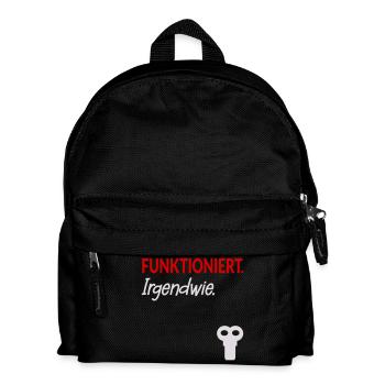 Aufziehschlüssel Funktionieren Stress - Kinder Rucksack - Schwarz - Vorne