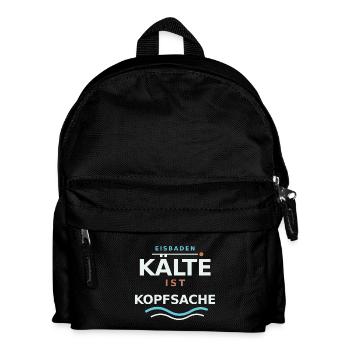 Kälte ist Kopfsache - Kinder Rucksack - Schwarz - Vorne