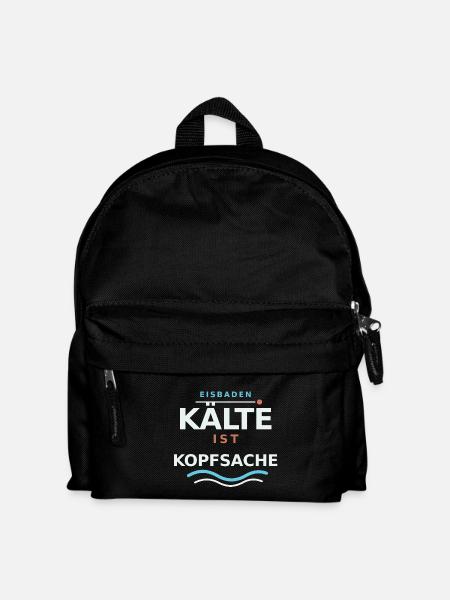 Kälte ist Kopfsache - Kinder Rucksack - Schwarz