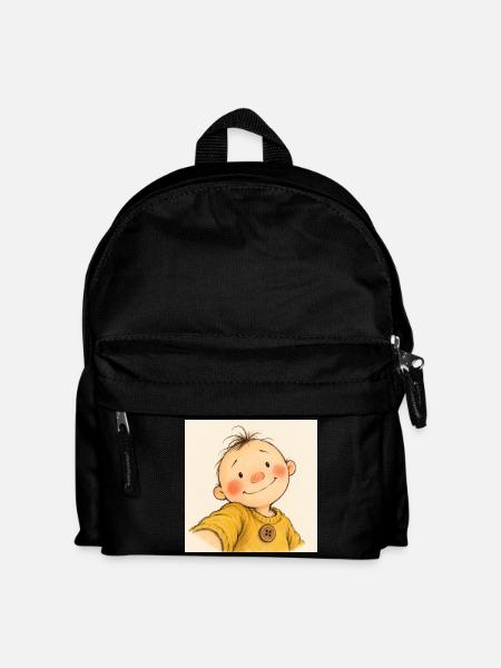 Kleiner Sonnenschein im Gelben Pullover - Kinder Rucksack - Schwarz