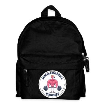 Beintag erfolgreich ignoriert Lustiges Pumper - Kinder Rucksack - Schwarz - Vorne