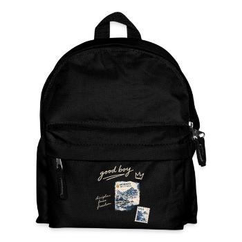 Good Boy Freiheit Reise-Stempel - Kinder Rucksack - Schwarz - Vorne