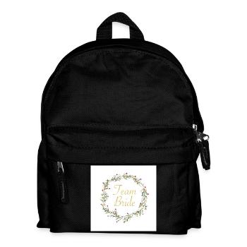 Team Bride mit Blumenkranz - Kinder Rucksack - Schwarz - Vorne