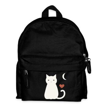 Halloween Katze Herren - Kinder Rucksack - Schwarz - Vorne