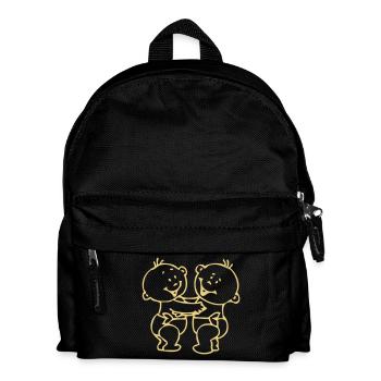 twin boys © - Kinder Rucksack - Schwarz - Vorne