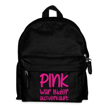 Pink war leider ausverkauft - Kinder Rucksack - Schwarz - Vorne