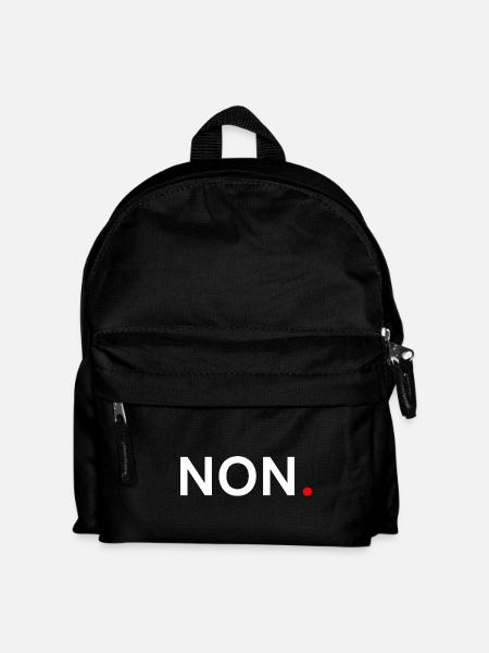 NON. Design Minimal Humour Tendance - Sac à dos Enfant - noir