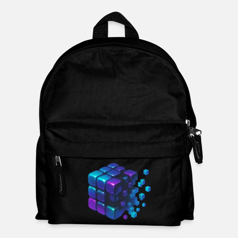 Digital Cube Explosion - Kinder Rucksack - Schwarz