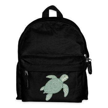 Stick-Schildkröte - Kinder Rucksack - Schwarz - Vorne
