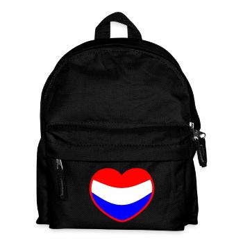 Le cœur du drapeau néerlandais Les Pays-Bas - Sac à dos Enfant - noir - Devant