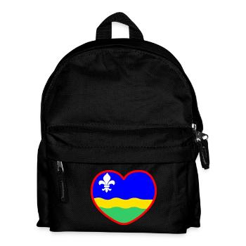 Das Herz der Flefonland-Flagge Flevoland - Kinder Rucksack - Schwarz - Vorne