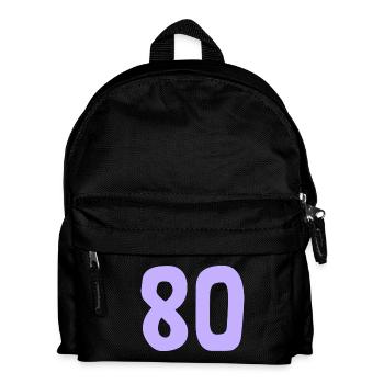 80. 80 JAHRE. 80-JÄHRIGES JUBILÄUM. 80. GEBURTSTAG. - Kinder Rucksack - Schwarz - Vorne