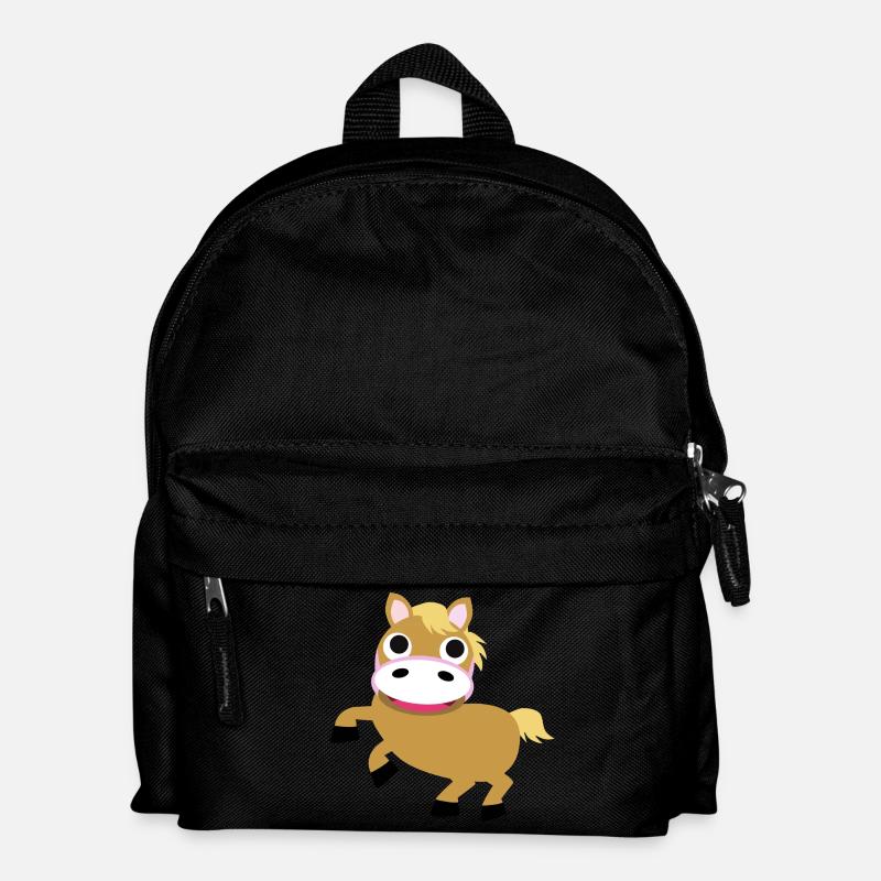 Pony - Haflinger - Kinder Rucksack - Schwarz