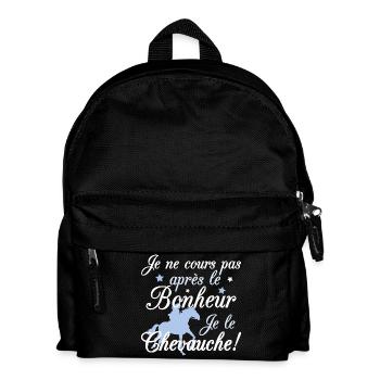 Cheval - le bonheur - Sac à dos Enfant - noir - Devant
