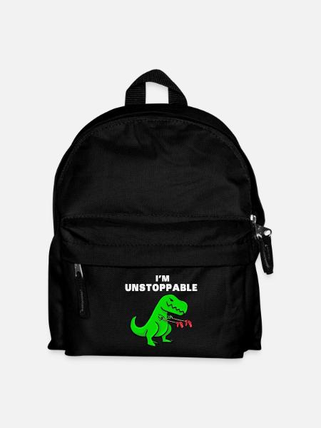 JE SUIS dinosaure UNSTOPPABLE T-Rex Tyrannosaurus - Sac à dos Enfant - noir