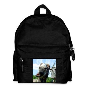 Esel - Kinder Rucksack - Schwarz - Vorne