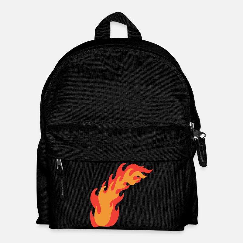 Flammen Feuer - Kinder Rucksack - Schwarz